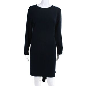 Nha Khanh Womens Navy North Long Sleeve High Low Dress Blue Size 10 10497709